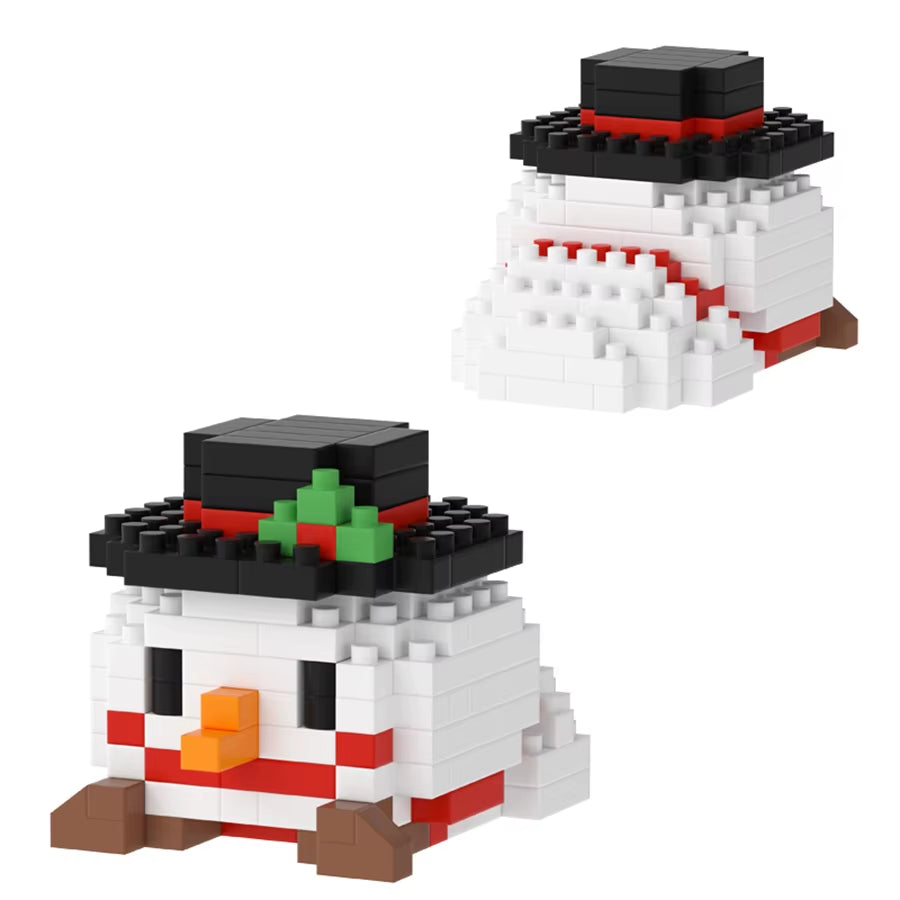 Christimas Toys Micro Building Blocks Toys for Kids Santa Claus Elk DIY Christmas Gifts Decorations