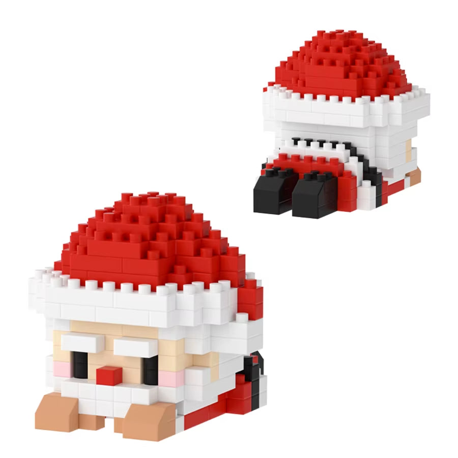Christimas Toys Micro Building Blocks Toys for Kids Santa Claus Elk DIY Christmas Gifts Decorations