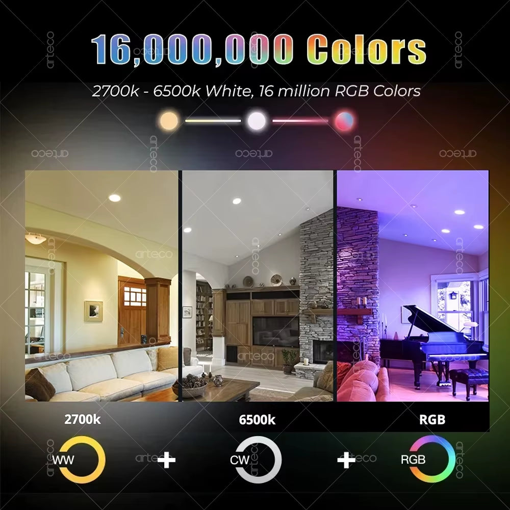 Tuya E27 E14 GU10 Bulb WIFI Zigbee Bluetooth,Dimmable Smart LED Lamp 2700-6500K RGB,LED Light Bulb Work with Alexa Amazon Google